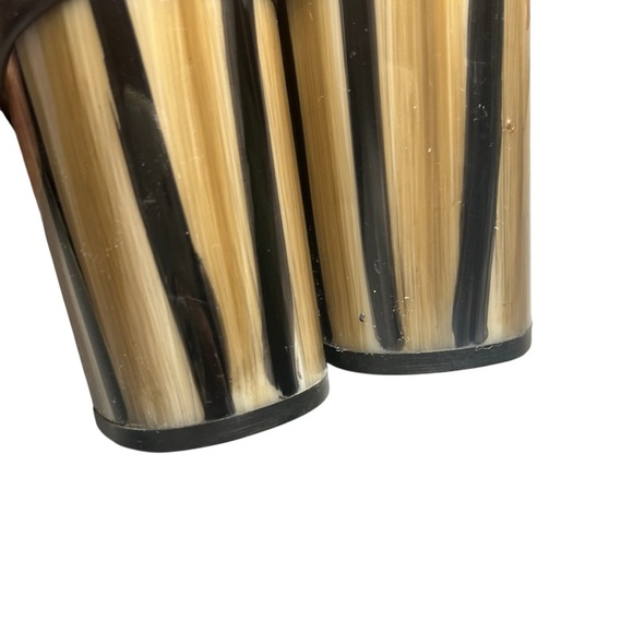 Alfani Floriss Step 'N Flex Peep Toe Leather Slingback lock Heeled Shoo Sz 8.5 - Picture 10 of 12